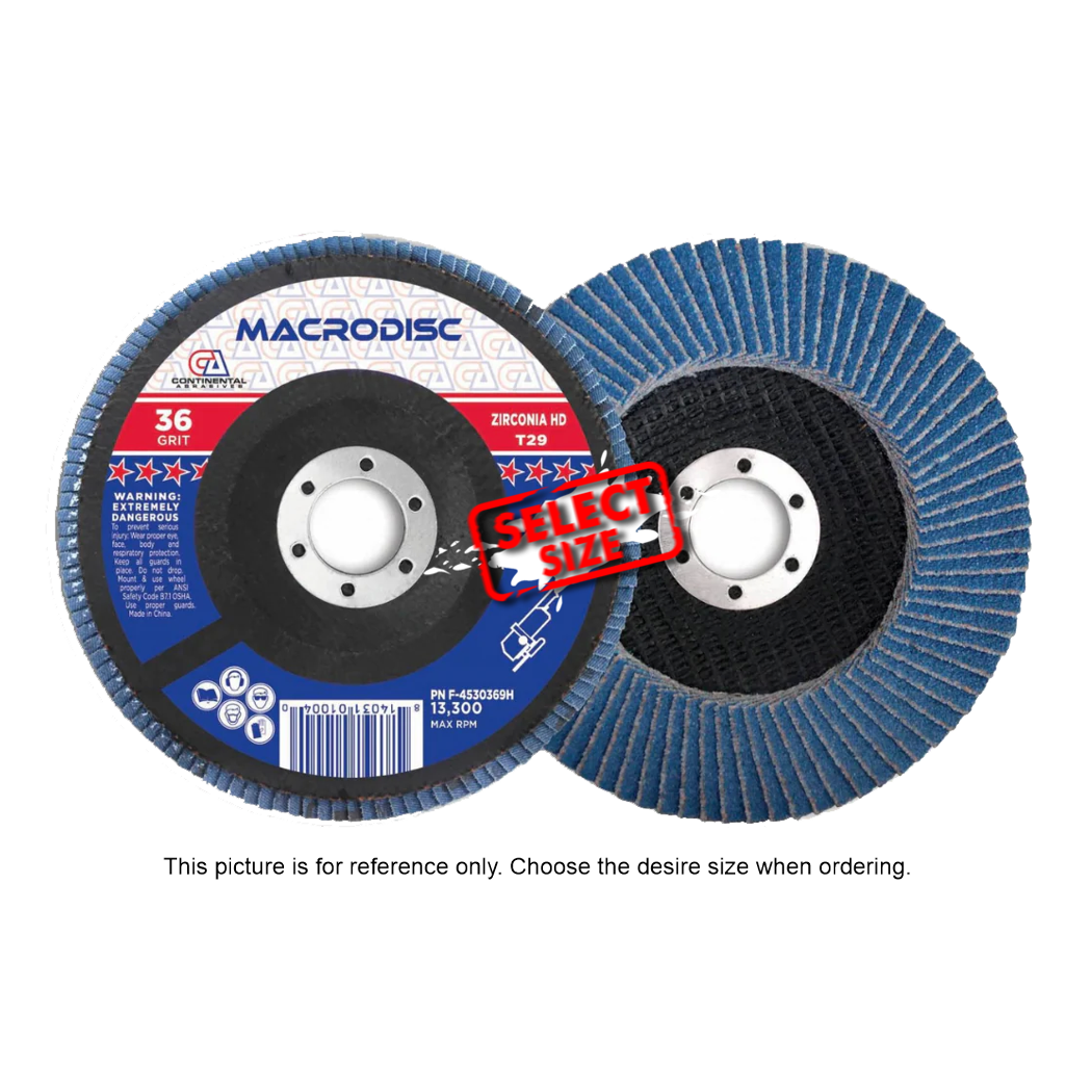 F-T29 Jumbo HD Flap Disc For Metal - Tapered (10/box)