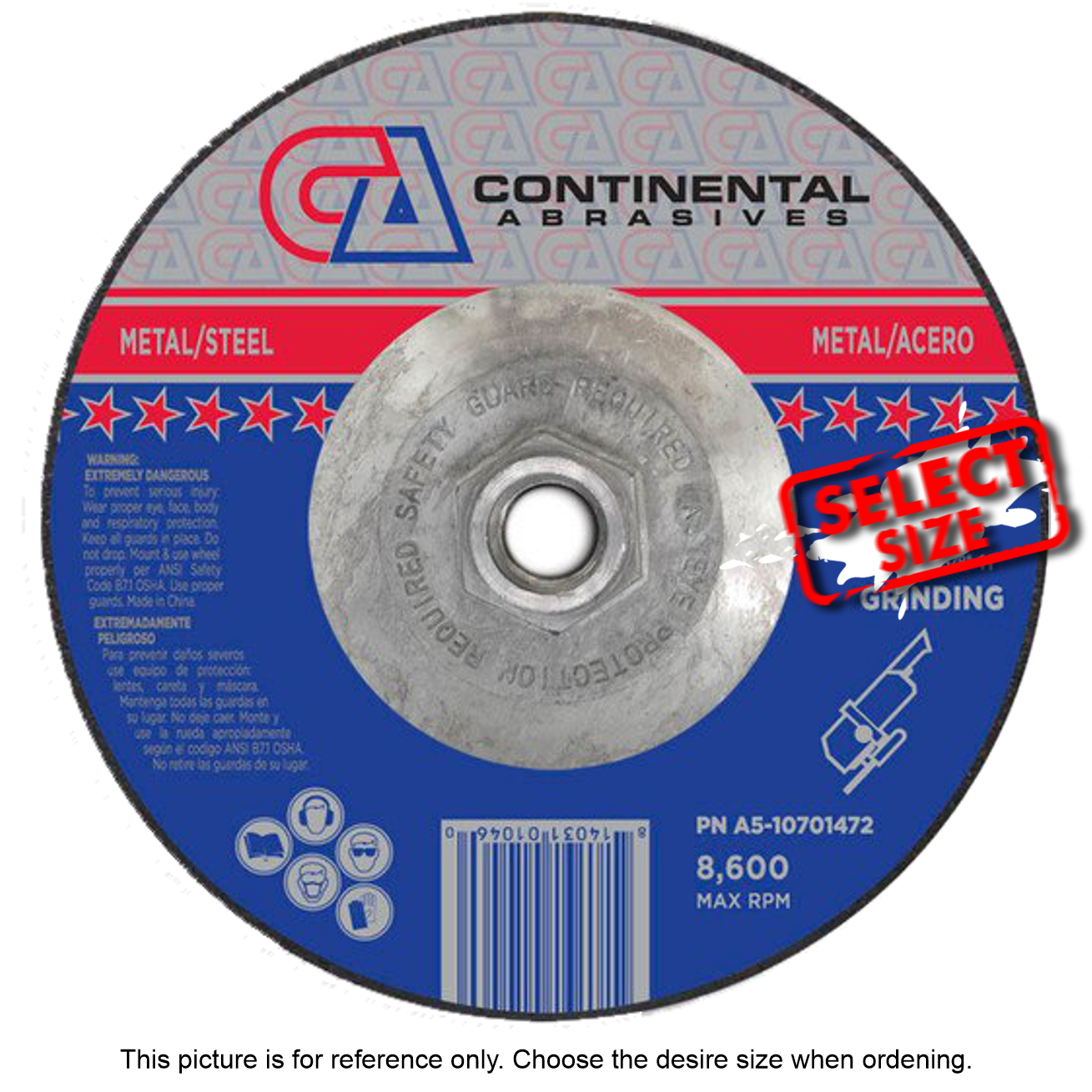 A5 - Grinding Wheels For Metal (Depressed Center) (20/box)