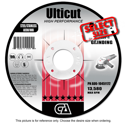AU6 - Cutting / Grinding Wheels - Ulticut Premium (25/box)